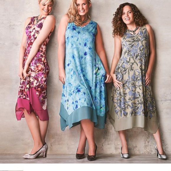 LOGO Knit Sleeveless Maxi Dress with Chiffon Trim - Picture 4 of 4